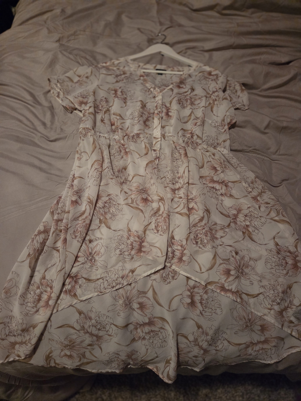 torrid Blush Floral Short Sleeve Tunic
